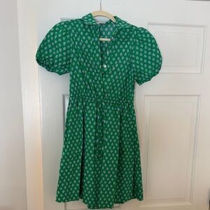 J. Crew Green Floral Woman’s Casual Dress
